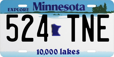 MN license plate 524TNE