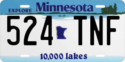 MN license plate 524TNF