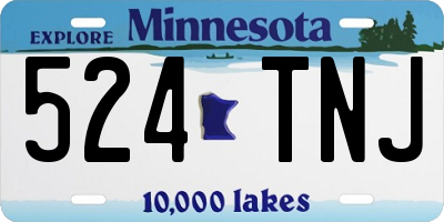MN license plate 524TNJ