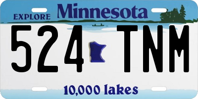 MN license plate 524TNM