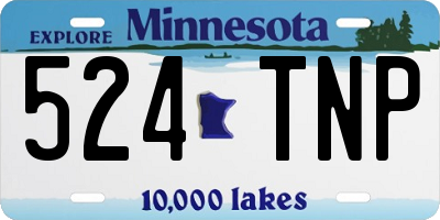 MN license plate 524TNP