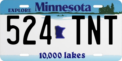MN license plate 524TNT
