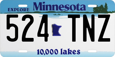 MN license plate 524TNZ