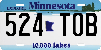 MN license plate 524TOB