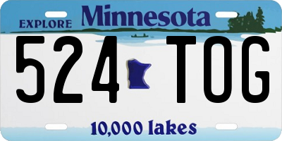 MN license plate 524TOG