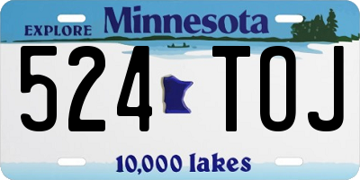 MN license plate 524TOJ