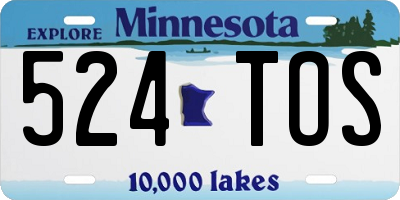 MN license plate 524TOS