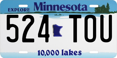 MN license plate 524TOU