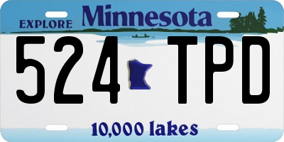 MN license plate 524TPD