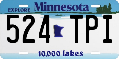 MN license plate 524TPI