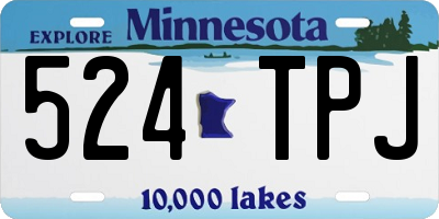 MN license plate 524TPJ