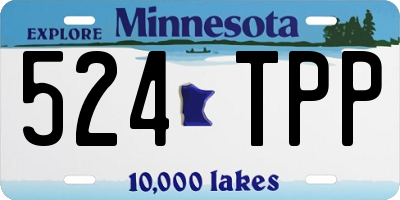 MN license plate 524TPP