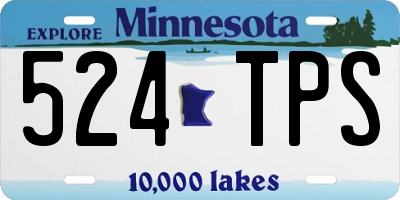 MN license plate 524TPS