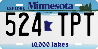MN license plate 524TPT