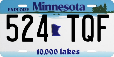 MN license plate 524TQF