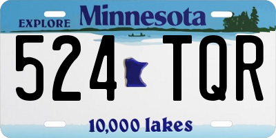 MN license plate 524TQR