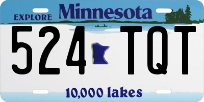 MN license plate 524TQT