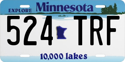 MN license plate 524TRF