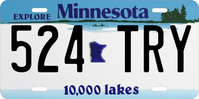 MN license plate 524TRY