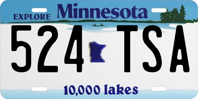 MN license plate 524TSA