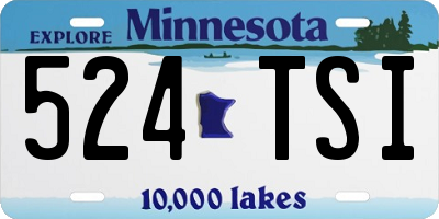 MN license plate 524TSI