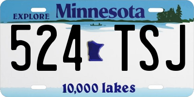 MN license plate 524TSJ