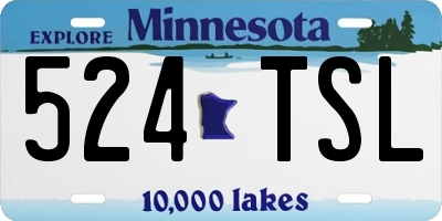 MN license plate 524TSL