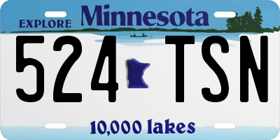 MN license plate 524TSN