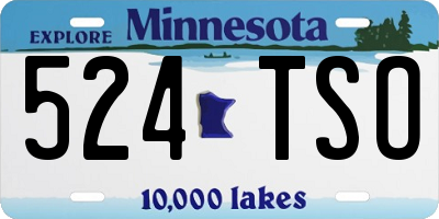 MN license plate 524TSO