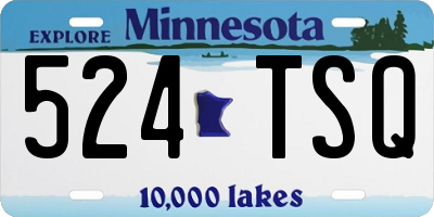 MN license plate 524TSQ