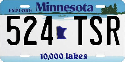 MN license plate 524TSR