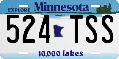 MN license plate 524TSS