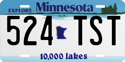 MN license plate 524TST