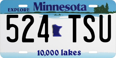 MN license plate 524TSU