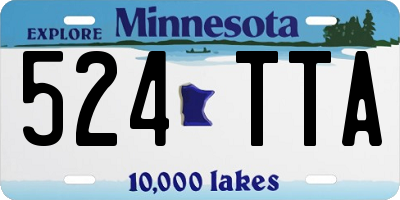 MN license plate 524TTA