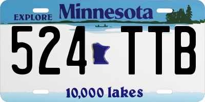 MN license plate 524TTB