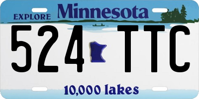 MN license plate 524TTC