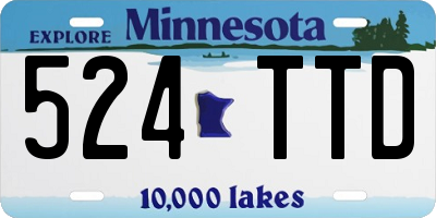 MN license plate 524TTD