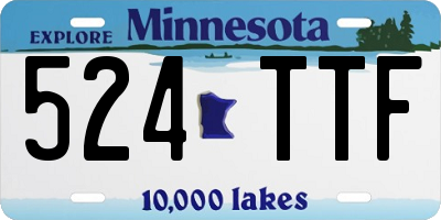 MN license plate 524TTF