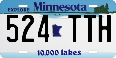 MN license plate 524TTH