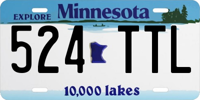 MN license plate 524TTL