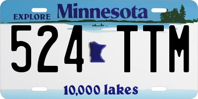 MN license plate 524TTM
