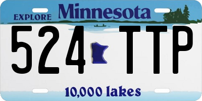 MN license plate 524TTP
