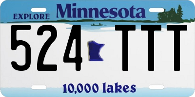 MN license plate 524TTT