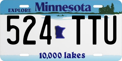 MN license plate 524TTU