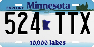 MN license plate 524TTX