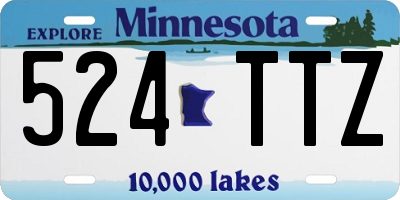 MN license plate 524TTZ