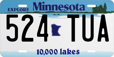 MN license plate 524TUA