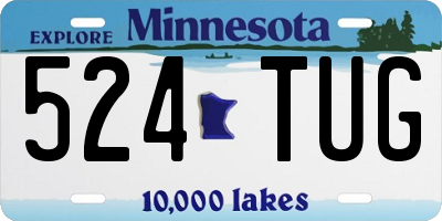 MN license plate 524TUG