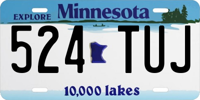 MN license plate 524TUJ